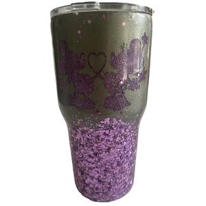 30oz Handmade Glitter Stainless Steel Tumbler Mickey Minnie Inspired Insulated